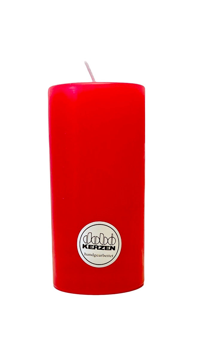 Himbeer Dobo-Kerze – handgegossen & rußfrei | Elegantes Design aus Deutschland