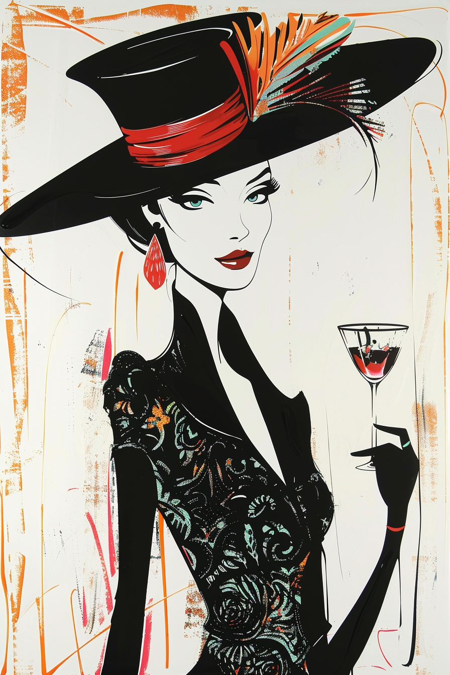 Die Dame mit dem Cocktail