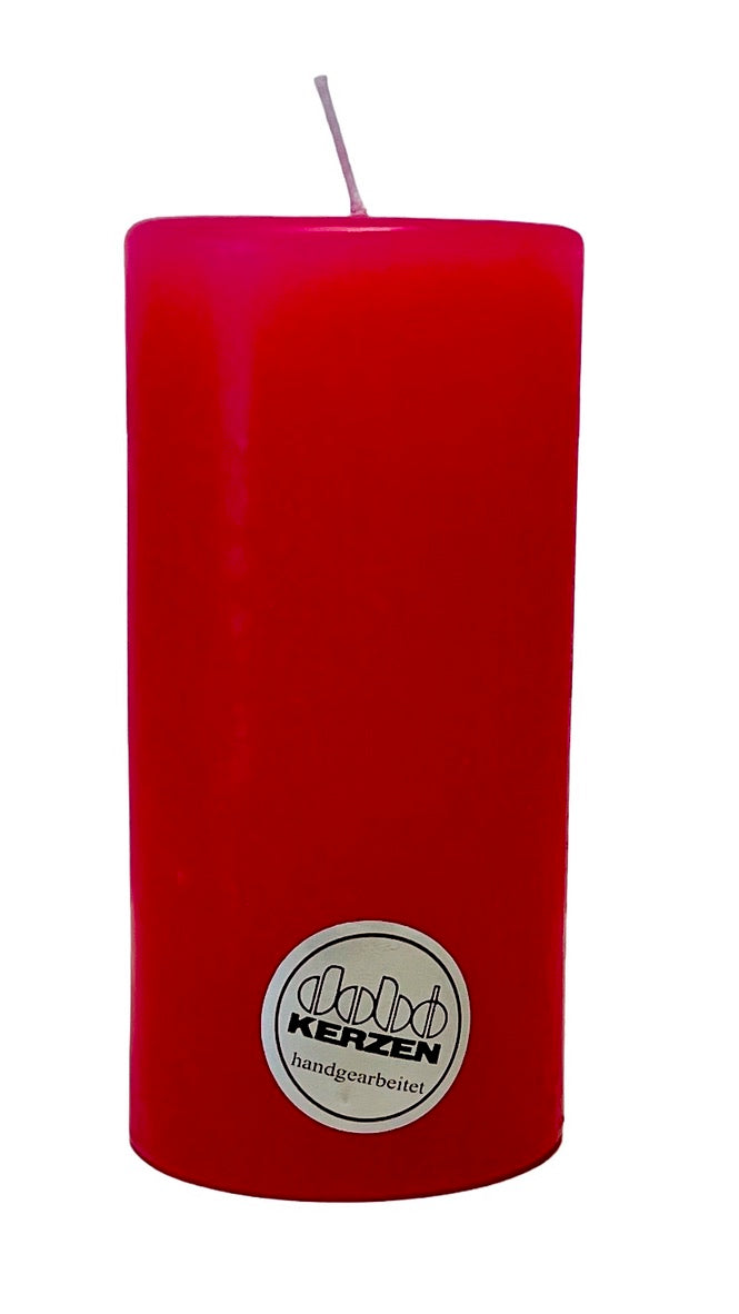 Pink Dobo-Kerze – handgegossen & rußfrei | Elegantes Design aus Deutschland