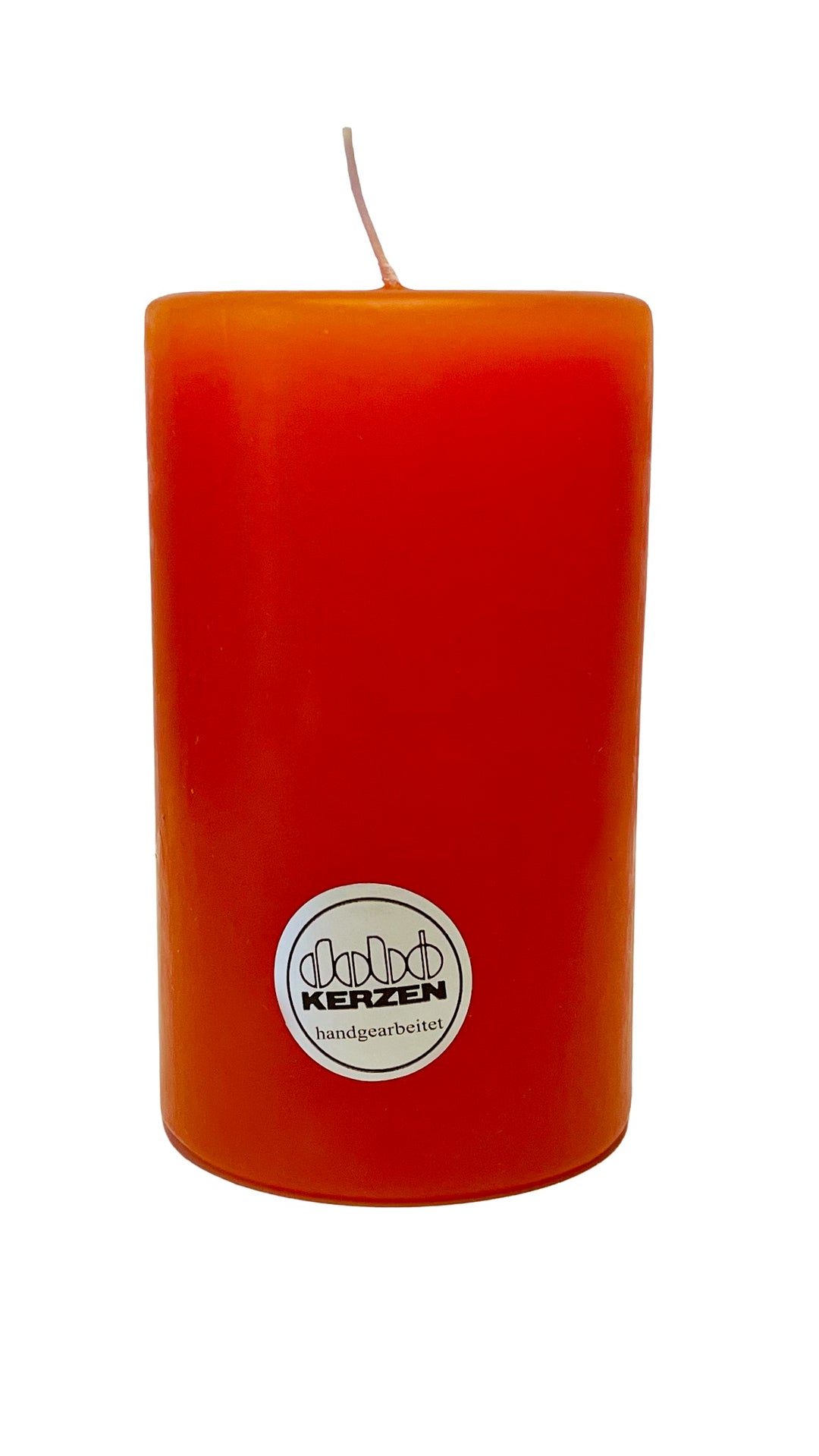 Orange Dobo-Kerze – handgegossen & rußfrei | Elegantes Design aus Deutschland