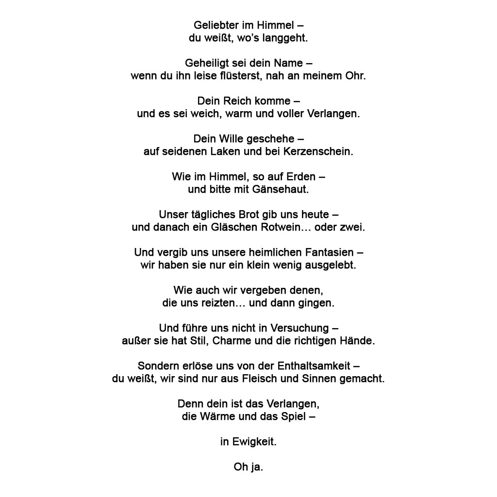 Vater Unser für den Erotiker