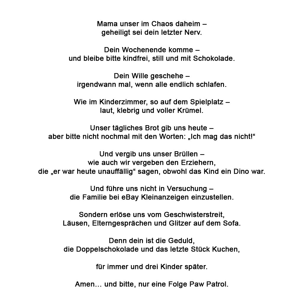 Vater Unser für die Mama
