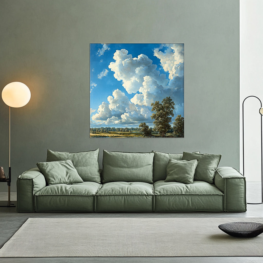 Sommerwolken über der Ebene
