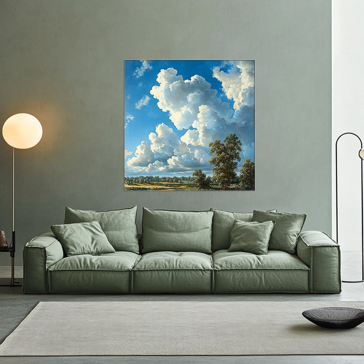 Sommerwolken über der Ebene
