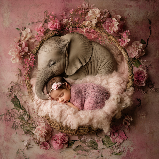 Zauberhaftes Babyfoto in Rosatönen