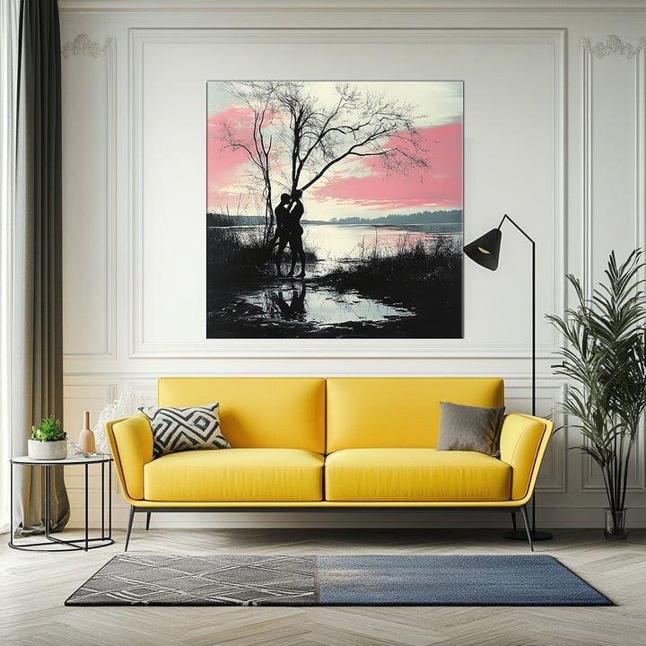 Zwischen Himmel und Spiegelung: Liebesmoment am See