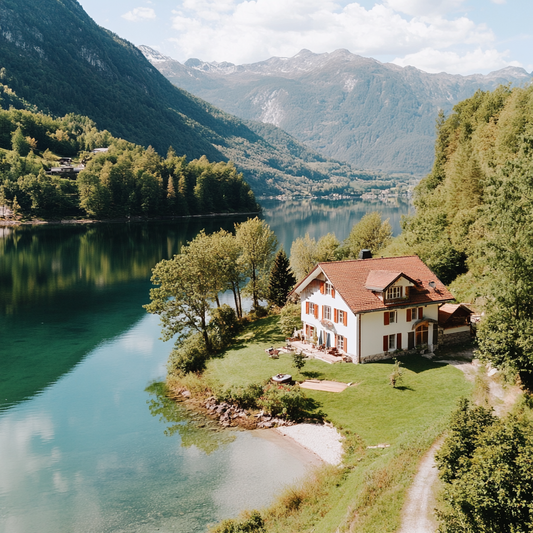 Idyllisches Haus am Bergsee