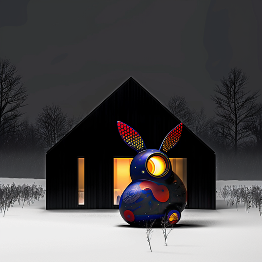 Winterlicher Besuch im Mondschein