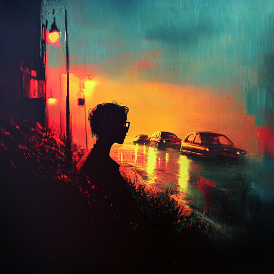 Nachtgedanken – Einsamkeit in Neon