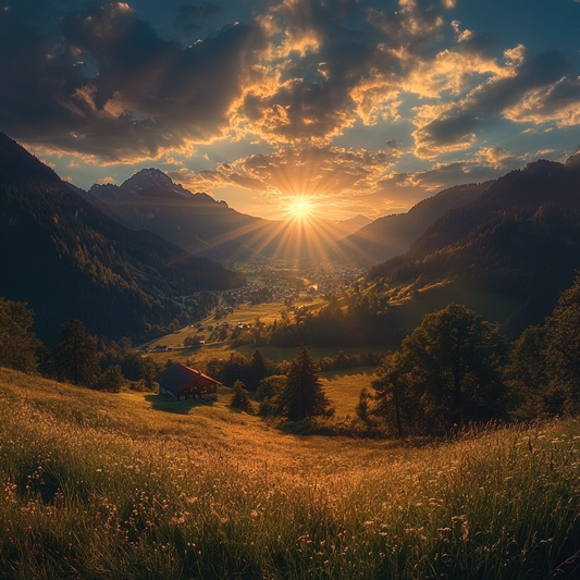 Das letzte Licht über dem Tal