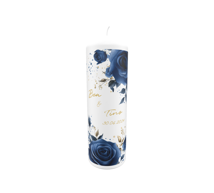 Hochzeitskerze „Silberblatt“ – natürlich, ruhig & stilvoll