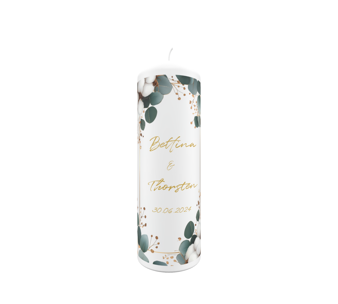 Hochzeitskerze „Blütenpoesie“ – verträumt, romantisch & voller Symbolik