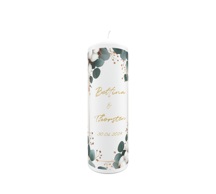 Hochzeitskerze „Blütenpoesie“ – verträumt, romantisch & voller Symbolik