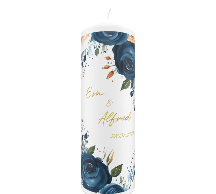 Hochzeitskerze Sonnenglanz – elegant mit Gold veredelt