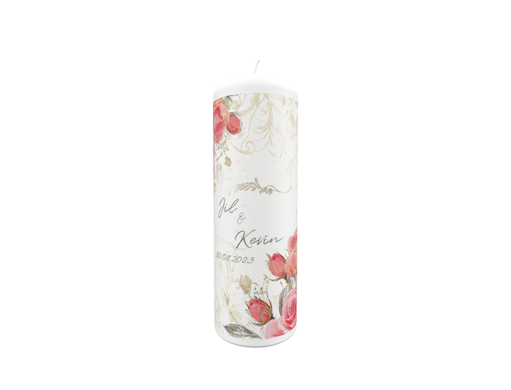 Hochzeitskerze „Rosengold“ – Eleganz in sanften Tönen