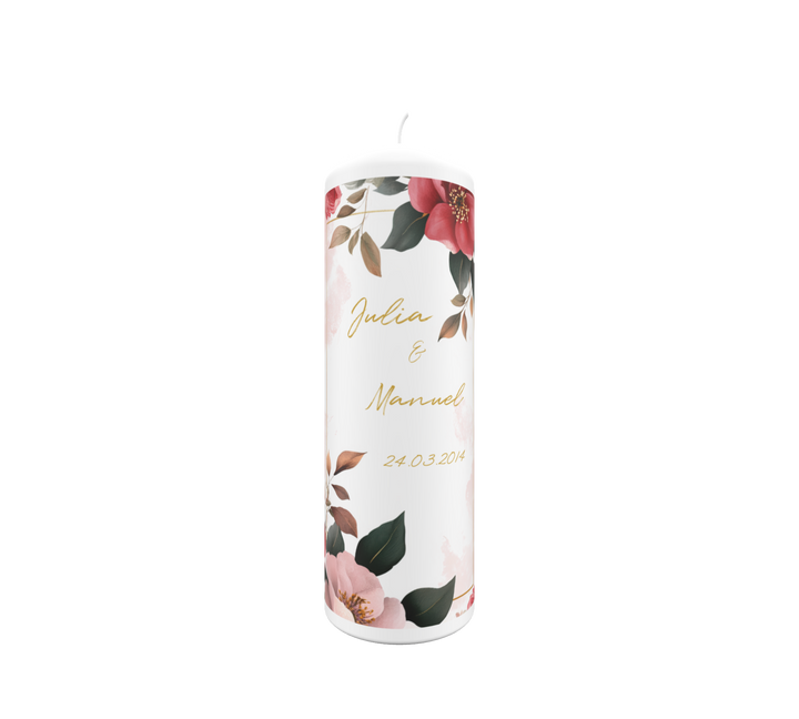 Hochzeitskerze Kamelienliebe – klassisch & romantisch