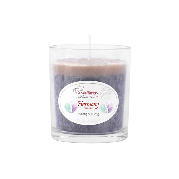 Candle Factory Party Light Harmony – handgegossene Duftkerze im Glas mit fruchtig-würzigem Duft, 100 % pflanzlich, vegan, Handmade in Germany.