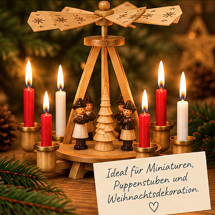 EWA Puppenkerzen für Miniaturen und Weihnachtsdekoration