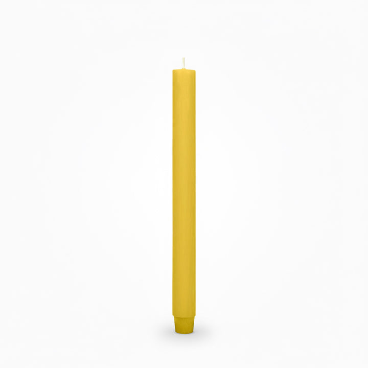 Durchgefärbte Flachkopf-Stabkerze von Jaspers in  hanf – 29 cm hoch, Ø 2,2 cm, lange Brenndauer, verjüngter Fuß, stilvolles Design für Tischdeko und Wohnambiente