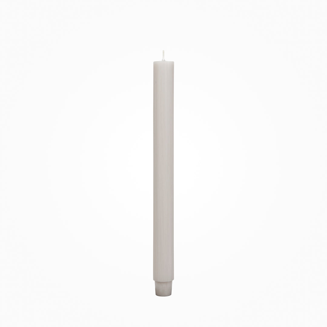 Durchgefärbte Flachkopf-Stabkerze von Jaspers in  hellleinen – 29 cm hoch, Ø 2,2 cm, lange Brenndauer, verjüngter Fuß, stilvolles Design für Tischdeko und Wohnambiente