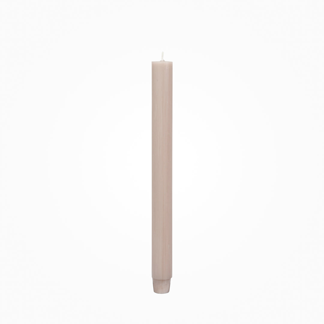 Durchgefärbte Flachkopf-Stabkerze von Jaspers in flachs  – 29 cm hoch, Ø 2,2 cm, lange Brenndauer, verjüngter Fuß, stilvolles Design für Tischdeko und Wohnambiente