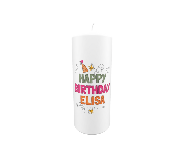 Geburtstagskerze „Konfettikracher – Elisa“