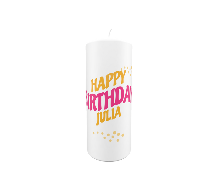 Geburtstagskerze „PopArt Birthday – Julia“