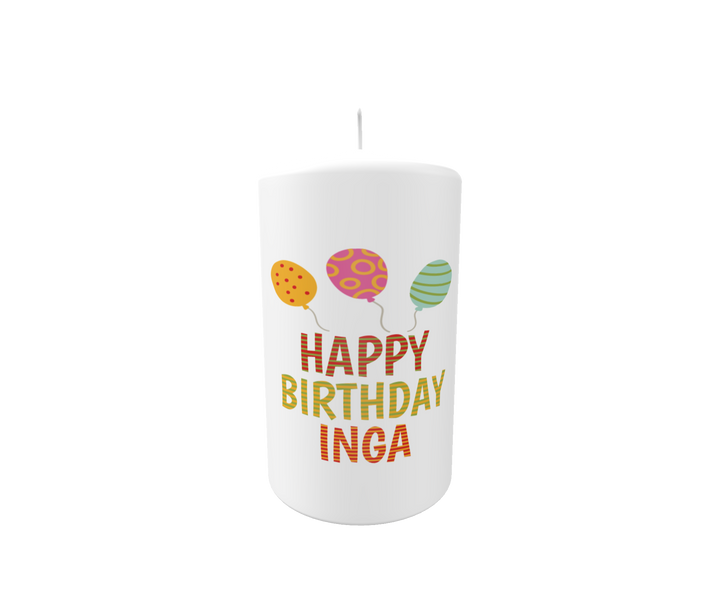 Geburtstagskerze „Luftballonspaß – Inga“