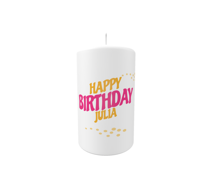 Geburtstagskerze „PopArt Birthday – Julia“