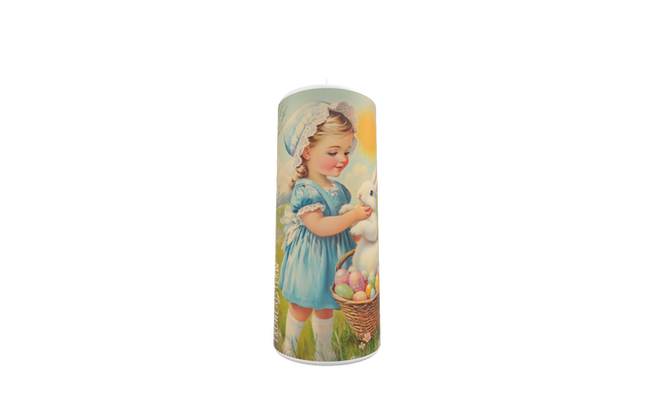 Osterkerze „Nostalgie-Mädchen“ – romantisch & voller Charme