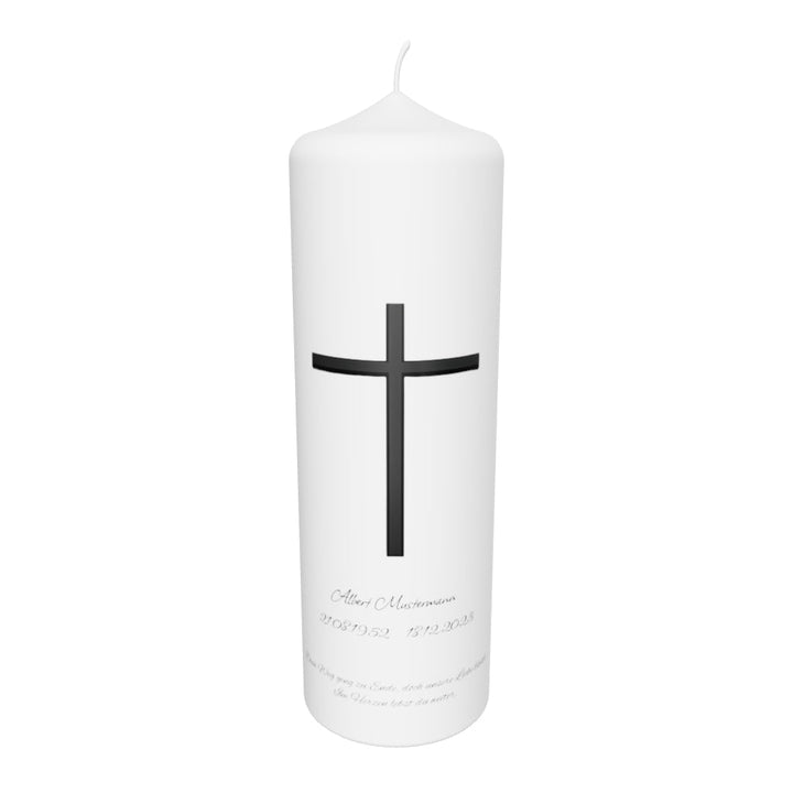 Trauerkerze „Langkreuz Klassik“ – schlicht, aufrecht & voller Bedeutung