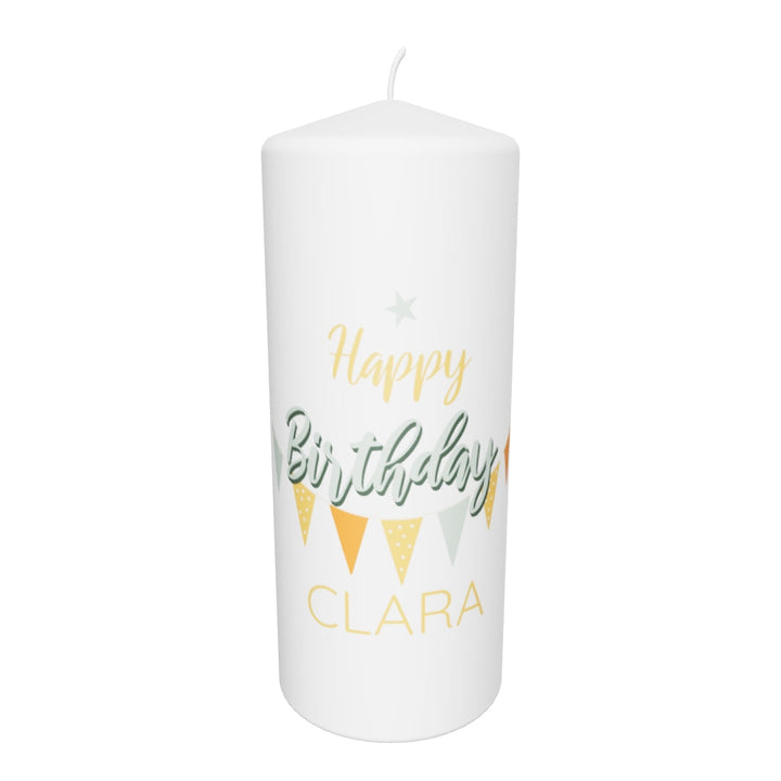 Geburtstagskerze „Wimpelfreude – Clara“