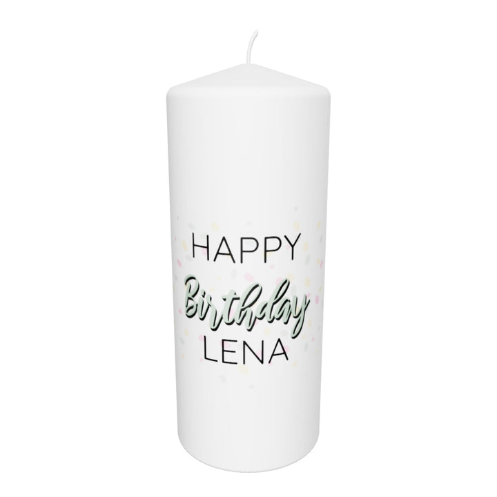 Geburtstagskerze „Konfettigruß – Lena“