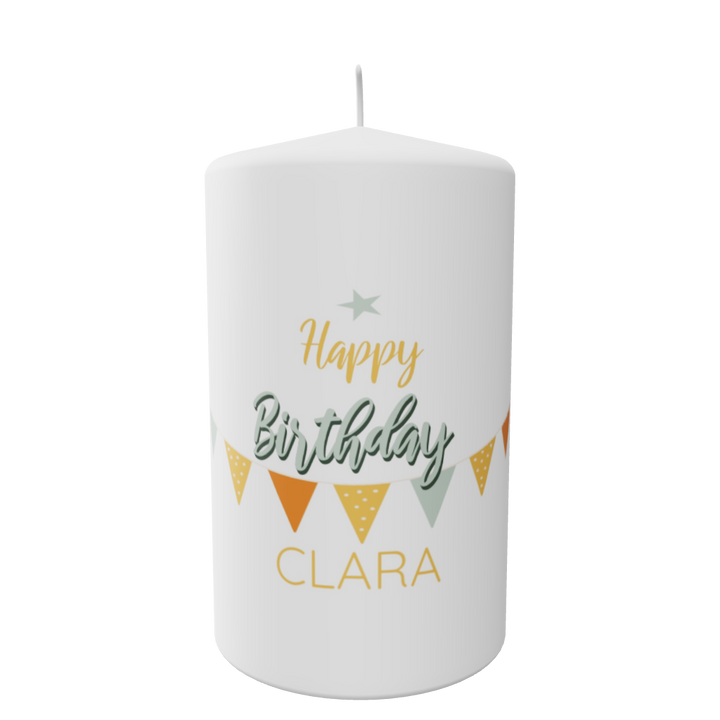 Geburtstagskerze „Wimpelfreude – Clara“