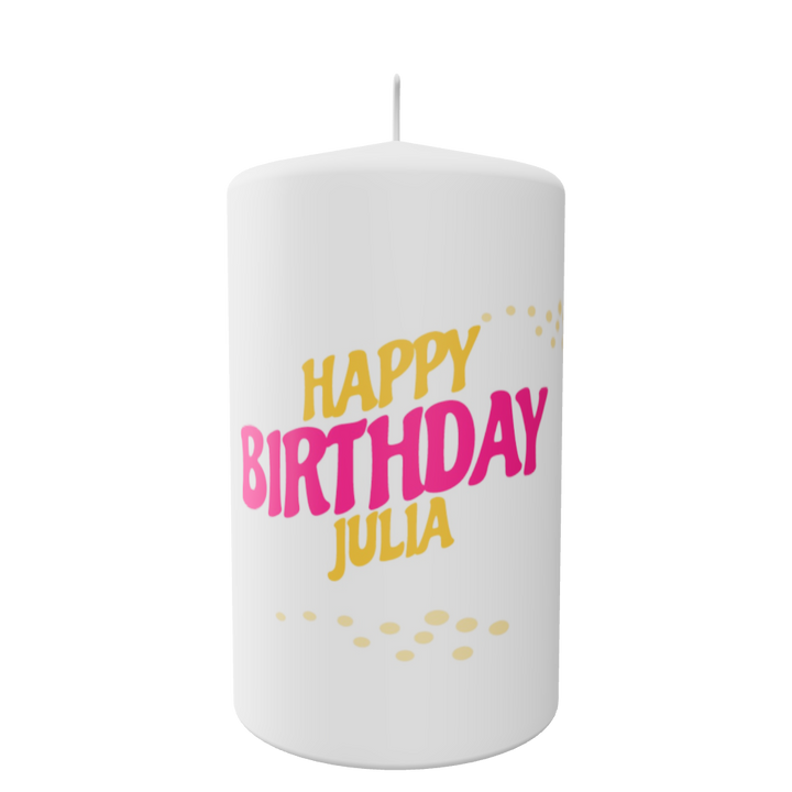 Geburtstagskerze „PopArt Birthday – Julia“