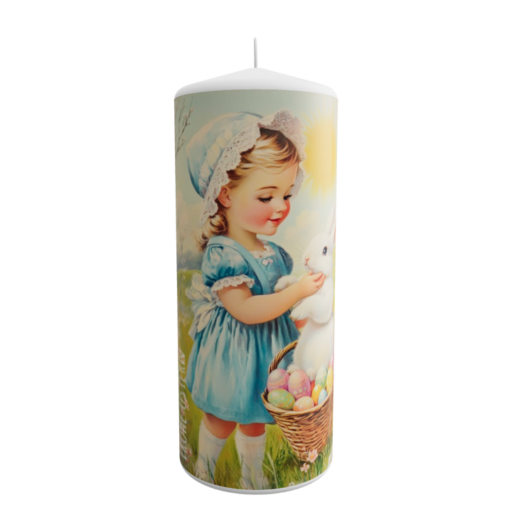 Osterkerze „Nostalgie-Mädchen“ – romantisch & voller Charme