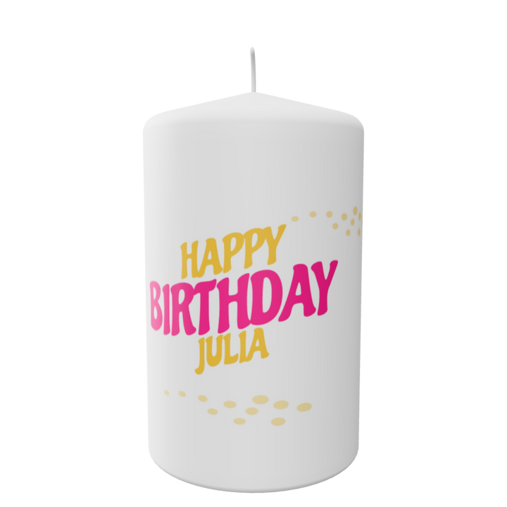 Geburtstagskerze „PopArt Birthday – Julia“