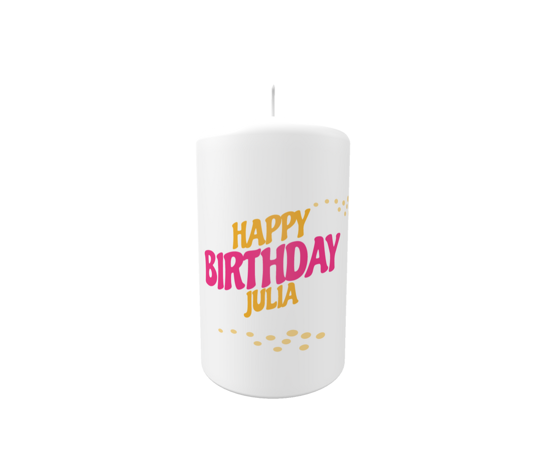 Geburtstagskerze „PopArt Birthday – Julia“