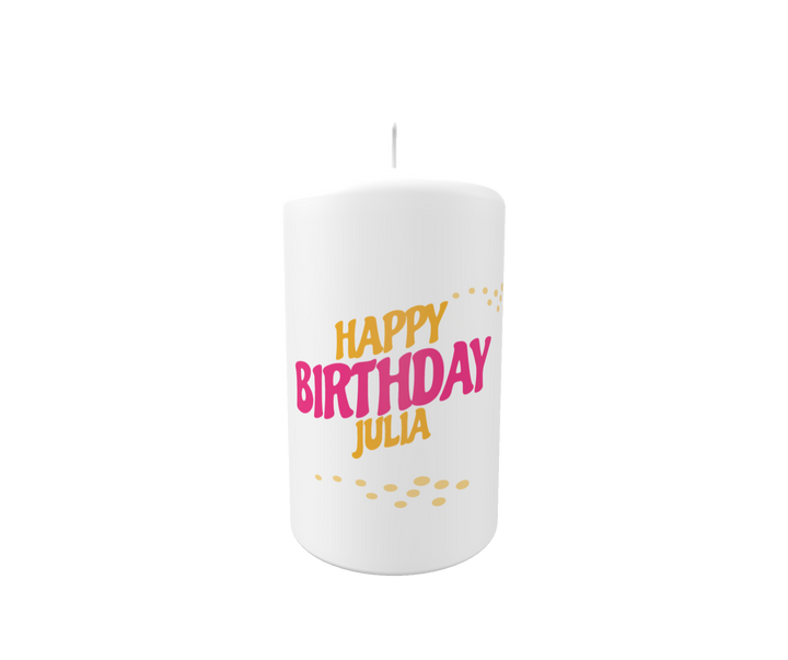 Geburtstagskerze „PopArt Birthday – Julia“