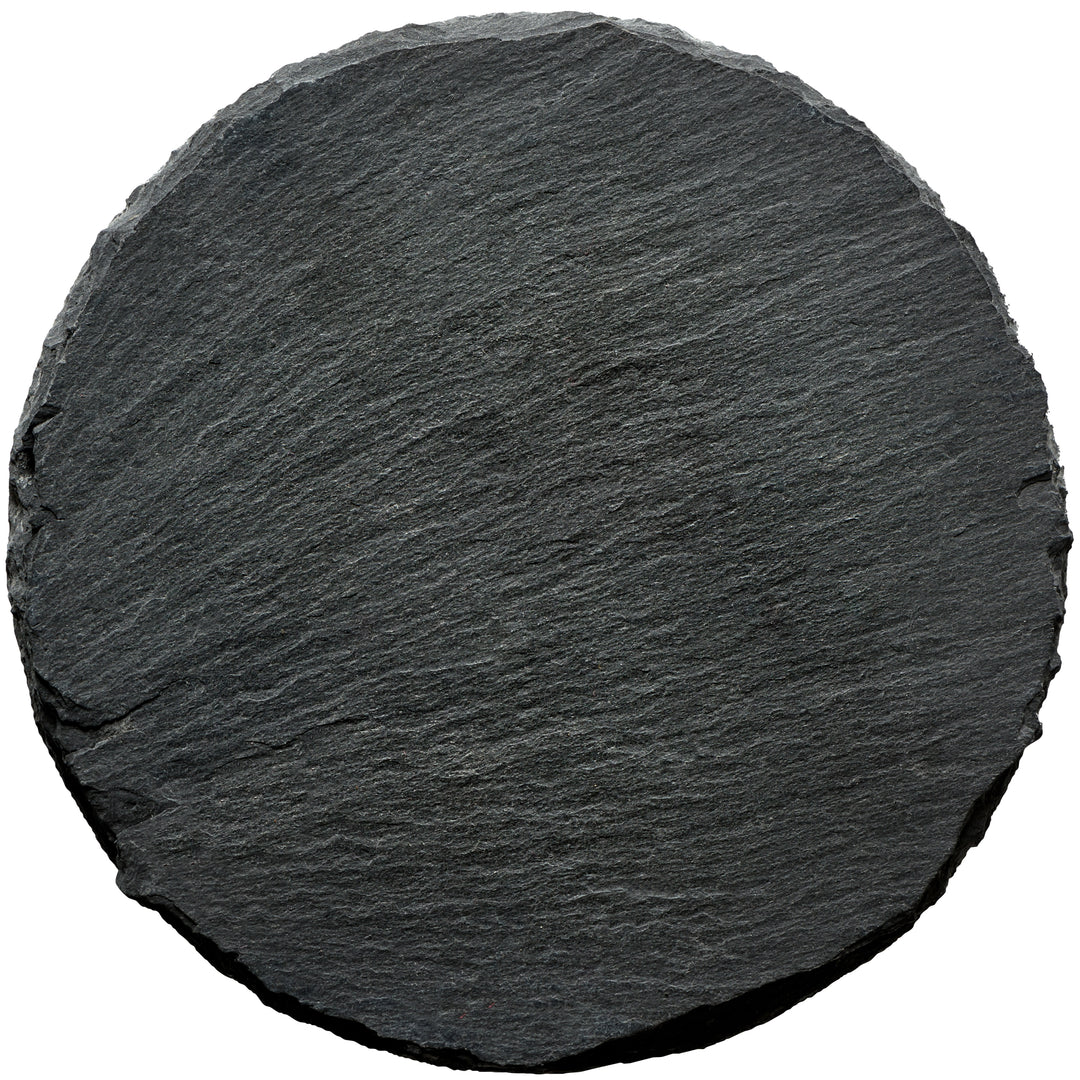 Runder Schieferuntersetzer aus Naturstein – 100 mm Durchmesser, elegante Platte für Kerzen und Dekoration