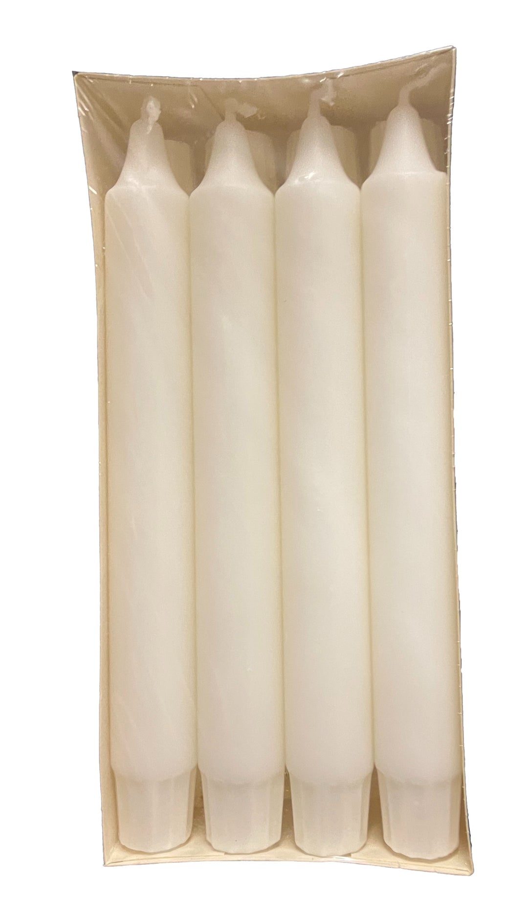 Weiße Kronenkerzen 8er-Pack – 100 % Stearin, klassische Kronenspitze, tropffrei und gleichmäßig brennend.